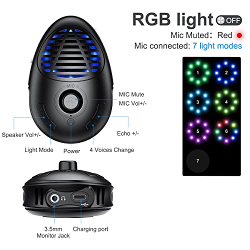 Conference USB Microphone with Speaker for PC Computer & Laptop, 360 Omnidirectional Condenser Mic, Speakerphone for Windows/Mac OS X System Video Calls, Zoom, Online Class, Black