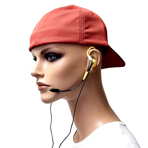 Wired Headset - Microphone Headset - Wired Headset with Microphone - Headset with Microphone - Slimline Clip-On w/Positional Microphone, - Yellow