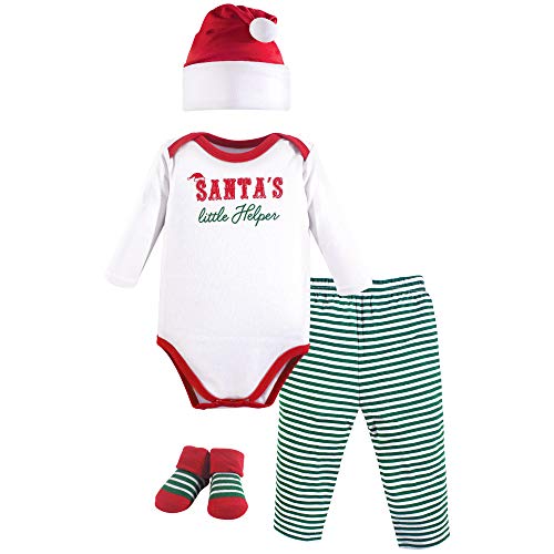 Unisex Baby  Holiday Boxed Giftset, Santas Little Helper, 0-6 Months