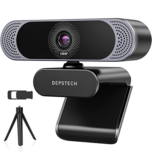 Webcam with Microphone, 2022 1080P HD Webcam Autofocus USB Computer Web Camera, Privacy Cover and Tripod, Plug and Play Streaming Webcam for Desktop PC Video Conferencing, Teaching and Gaming