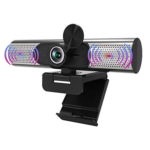 Web Camera with Speaker & Microphone,1080P HD Webcam with Privacy Cover, 110 View Computer Camera, Plug and Play USB Webcam, for Conferencing/Video Calling,Streaming/YouTube, Laptop/Desktop