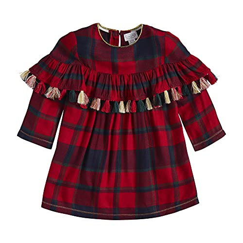 Baby Girls' Tartan Tassel Dress, 3-6 Months