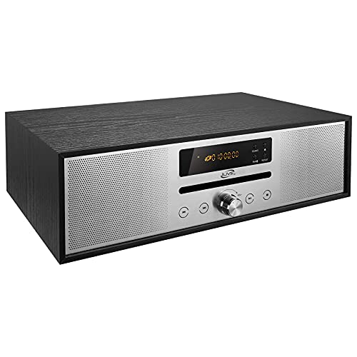 Bluetooth Home Music System with CD Player, Built in Stereo Speakers, Includes Remote, Black (IHB340B)