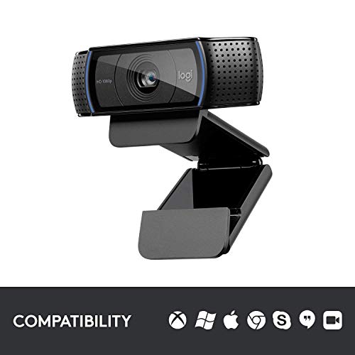 HD Pro Webcam C920, Widescreen Video Calling and Recording, 1080p Camera, Desktop or Laptop Webcam (Discontinued by manufacturer)