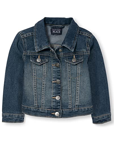 baby girls Denim Jacket School Uniform Coat, China Blue 6065, 9-12 Months US