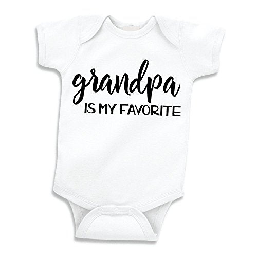 Surprise Pregnancy Announcement for Grandpa Grandpa is My-Favorite  0-3 Months  Black