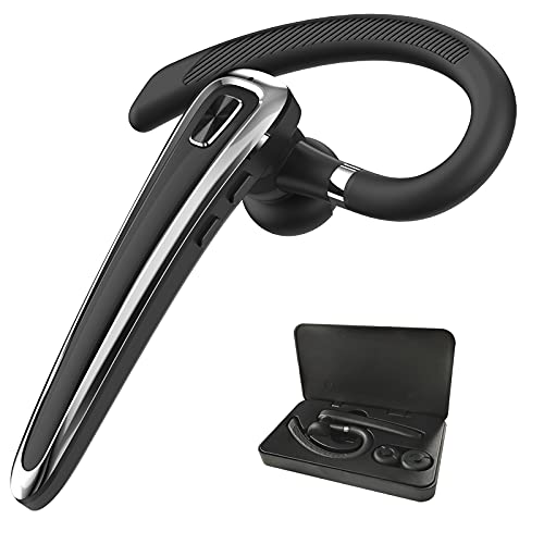 Bluetooth Headset, V5.0 Hands-Free Wireless Bluetooth Earpiece 320 Hours Stand-by with Dual Noise Cancelling Mic for iPhone Samsung Android PC Laptop