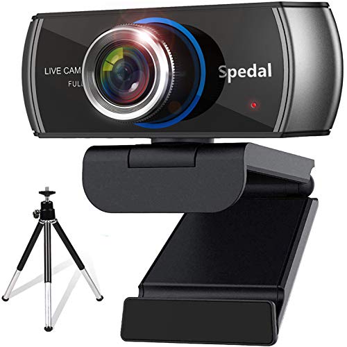 Webcam with Tripod: HD Camera for Computer, USB Web Cameras 1080P with Microphone for Zoom Video OBS Skype YouTube, Streaming Cam for PC, Laptop, Desktop, Xbox, Windows, Mac