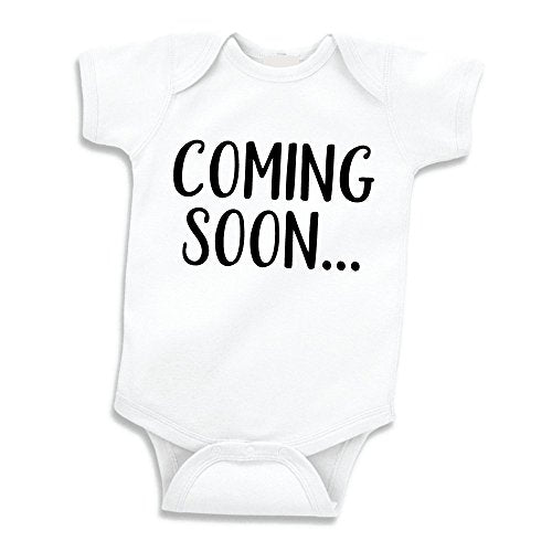Surprise Pregnancy Announcement Grandparents Coming Soon  0-3 Months, White