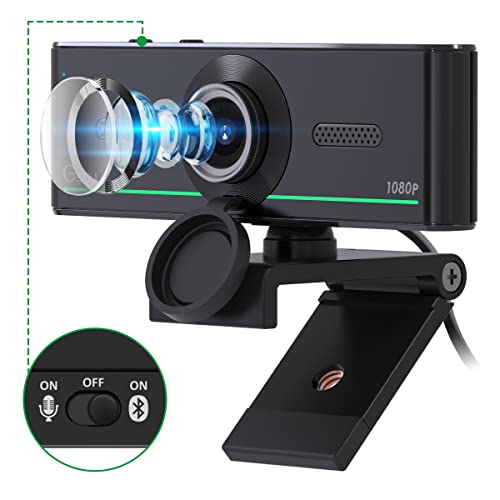Bluetooth Webcam,Connect Bluetooth Headset Webcam,Streaming Webcam for Zoom Meeting Skype Facetime Teams,Bluetooth only for Audio
