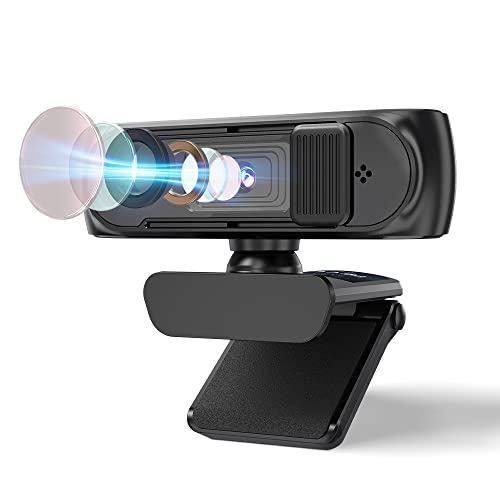Webcam with microphone for Desktop, 1080P Full HD Web Camera with Autofocus and Privacy Cover for Computer Laptop Streaming Online Class Conferencing,Compatible with Zoom/Skype/Facetime/Teams