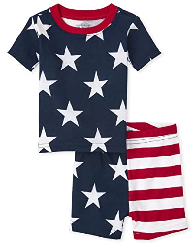 The Children s  Baby   Toddler-PJ 2 PC Family Matching Pajamas Sets, Snug Fit 100  Cotton, Big Kid, Toddler, Baby, Stars   Stripes, 0-3 Months