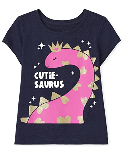 baby girls  and Toddler Graphic T-shirt T Shirt, Dino, 12-18 Months US