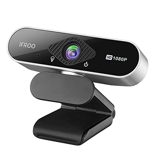 FHD 1080P Webcam with Microphone,No fisheye Wide-Angle for Desktop Laptop Computer Web Camera,USB Plug and Play,Compatible Skype Zoom YouTube Windows/Mac OS,for Live Streaming,Recording,Gaming