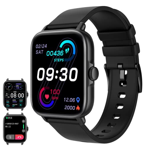 Smart Watch Fitness Tracker (Answer/Make Call) IP68 Waterproof Activity Tracker Watch with Heart Rate Monitor HD Touch Screen Fitness Tracker Watch Sleep Monitor Pedometer Watch for Woman Man