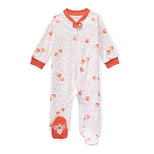 girls Play Pajamas, 100%  Cotton One-piece Romper Jumpsuit Zip Front Pjs and Toddler Sleepers, Cherry Amor,   US