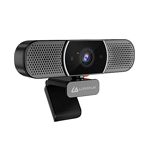 3 in 1 Webcam with Microphone and Speaker Full HD 1080P USB Streaming Camera with Privacy Cover and Noise Reduction Compatible with Skype, FaceTime, PC Mac Desktop
