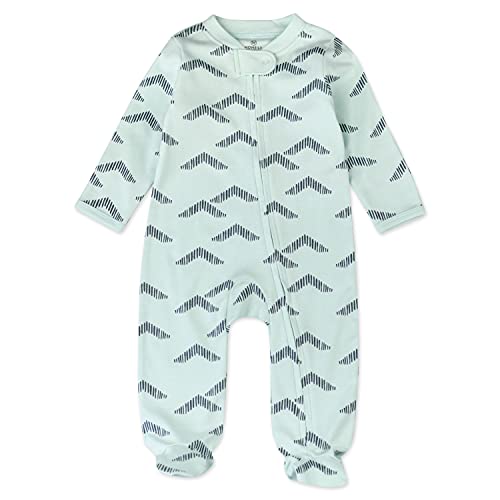 unisex   Cotton Footed   Play Pajamas and Toddler Sleepers, Pyramids Whispering Blue, 0-3 Months US