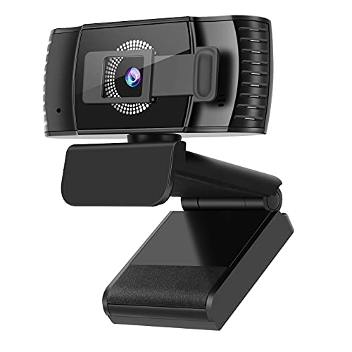 1080P Webcam with Microphone, Auto Light Correction USB PC Computer Web Camera,Wide-Angle USB Plug and Play Webcam for PC/Mac/Laptop/Desktop/Video/Calling/Conferencing Recording