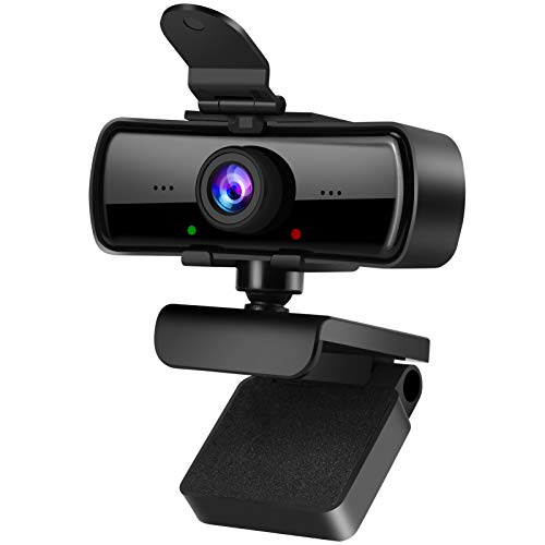 2040x1080 High Resolution HD Desktop Webcam with Microphone for PC Computer Monitor, USB Stream Camera with Privacy Cover 120 Degree Wide Angle Design for YouTube Tiktok Webcast Conferencing
