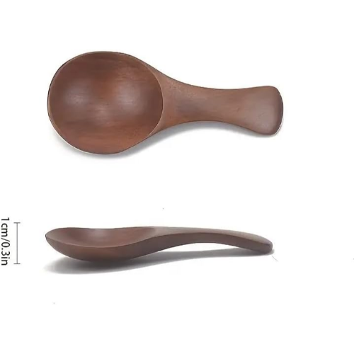 MODAIO-5 Pieces Mini Wooden Spoon Condiments Spoon with Short Handle