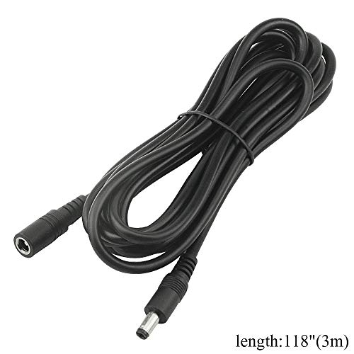 3 Pack19V Power Extension Cable DC5.5 x 2.1mmMale to Female Plug Power Supply Connector Extension Cord for Computer Projector LED Strip Speaker CCTV Security Camera 9.8FT