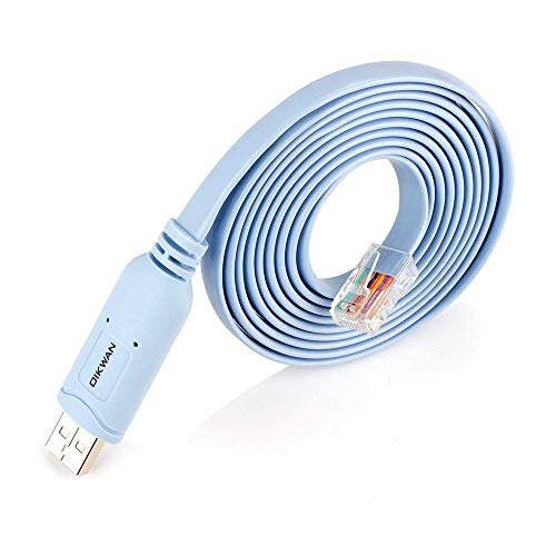 Console Cable,USB Console Cable, USB to RJ45 Console Cable with FTDI chip Compatible with Cisco, Huawei,HP,Arista,Opengear,ArubaJuniper Routers/Switches for Laptops in Windows, Mac, Linux