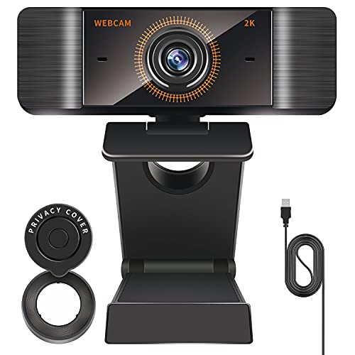 Webcam HD 1080P Web Camera, Streaming Camera with Cover Microphone Wide Angle for Recording, Calling, Conferencing, Gaming