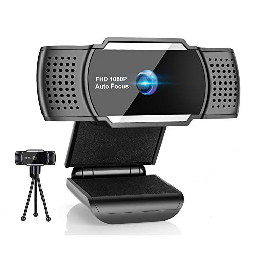 FHD Webcam with Microphone,1080P Web USB Camera,5 Million Pixels Auto Focus,Computer HD Streaming Webcam for PC Desktop Laptop with Built-in Mic,for Video Conferencing,Recording and Streaming