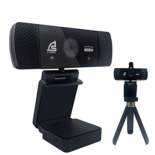 Webcam, Webcam with Microphone, 1080P HD Webcam with Tripod, Plug and Play, USB Webcam for Computer Webcam, Streaming Webcam, Recording, Calling, Gaming