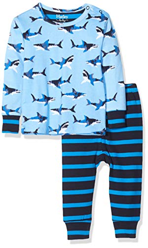 Baby Boys   Cotton Long Sleeve Pajama Set, White Sharks, 3-6 Months