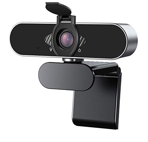 Webcam 1080P HD with Microphone & Privacy Cover, USB Web Cam with Live Streaming HD Video for Mac, PC, Computer and Laptop, Wide Angle Lens 1080P Web Camera with 360 Degree Flexible Mount