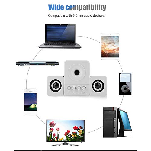 Bluetooth Speaker, D-203 Computer Speaker Mini USB2.1 Base Speaker Bluetooth4.2 Version Speaker,Computer Subwoofer Speaker Mini Desktop Speaker with 3D Effect Music