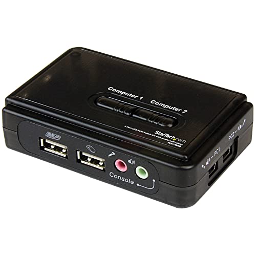 .com 2 Port USB VGA KVM Switch - Single VGA - Hot-Key & Audio Support - 2048x1536 @60Hz KVM Switch - KVM Video Switch (SV211KUSB)