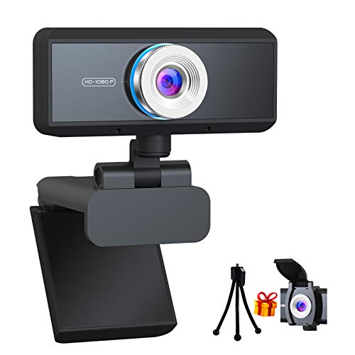 Webcam With Microphone For Desktop, TURE HD 1080p Streaming USB Web Cam With Cover, Computer Web Camera With Mic For Laptop, TV, Mac, Windows, Zoom With Tripod Stand