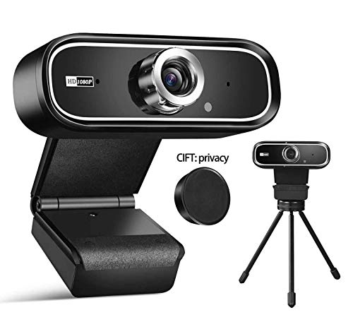 PC Webcam : 1080P Full HD Webcam USB Desktop & Laptop Webcam Live Streaming Webcam with Microphone Widescreen HD Video Webcam 90-Degree Extended View for Video Calling (HD Webcam)