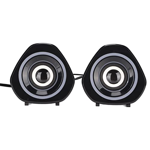 Laptop Speakers, Clear Save Space Desktop Mini LED Speaker Compact Multi Purpose Enhance Entertainment for PalyStation4 for Computer for Laptop(#1)