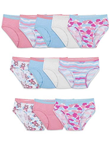 Toddler Girls' Tag-Free Cotton Underwear, Hipster-12 Pack-Assorted Colors, 2-3T