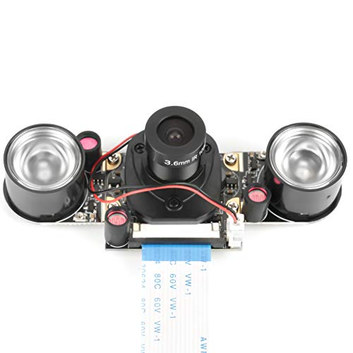 Camera Module Board 5MP OV5647 Sensor 72 Viewing Angle Night Vision Automatically Switch Camera Module Board with IR CUT/850IR Fill Lights for Raspberry pi B 3/2