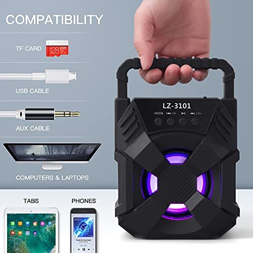 Wireless Bluetooth Portable Speaker Outdoor Speakers with Bluetooth 5.0,HiFi Subwoofer Portable