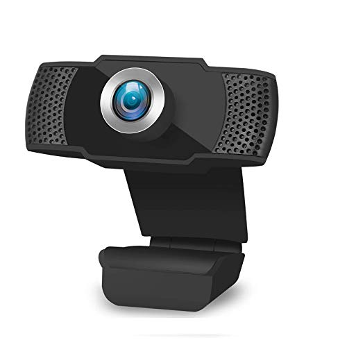 1080P USB HD Webcam, PC Cam 90 Degree Computer Web Camera with Auto Light Correction for Laptop/Desktop/TV with Mic for Video Streaming, Gaming, Recording, Studying, Online Classes (Black)