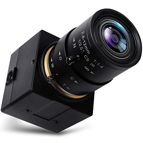 USB Camera Full HD 1080P Webcam with Zoom Lens 2.8-12mm,Manual Focus Webcam Camera for Computer,H.264 0.01lux Ultra Low Lux Camera with Sony IMX323 Sensor for Streaming/Video Conference/Studio