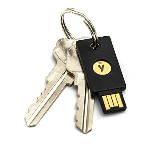 '- YubiKey 5 NFC - Two Factor Authentication USB and NFC Security Key, Fits USB-A Ports and Works with Supported NFC Mobile Devices - Protect Your Online Accounts with More Than a Password