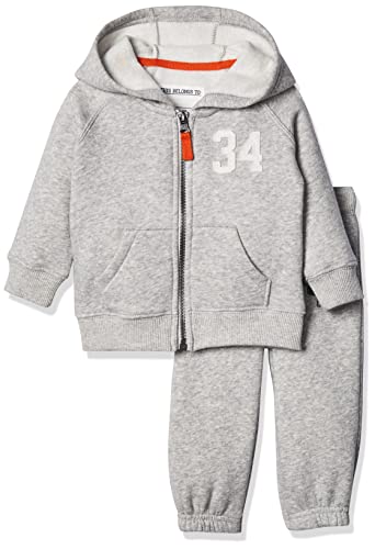 Carter s baby boys Fleece Hoody and Pants Set, Grey, 3 Months US