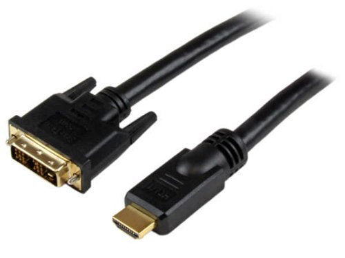.com 25 ft HDMI to DVI-D Cable - HDMI to DVI Adapter / Converter Cable - 1x DVI-D Male, 1x HDMI Male - Black, 25 feet (HDDVIMM25)