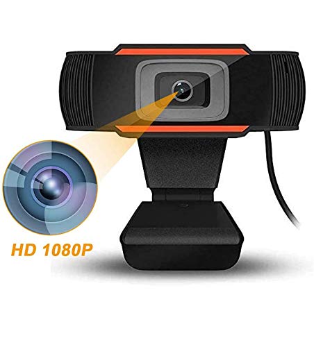 Webcam 1080P with Microphone, Full HD Video Camera for Computers PC Laptop Desktop, USB Plug and Play, Conference Study Video Calling Skype