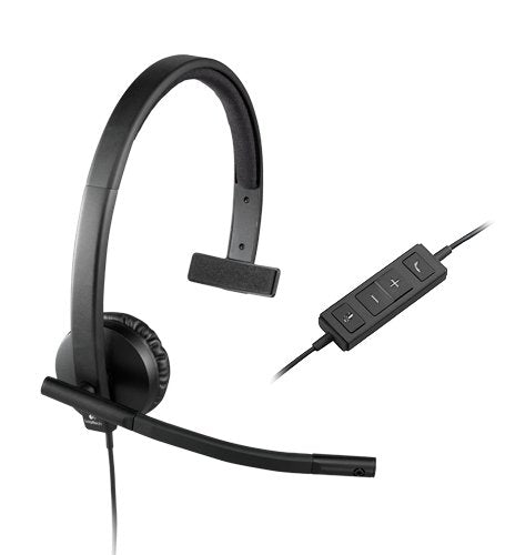USB H570e Corded Single-Ear Headset & C270 Desktop or Laptop Webcam, HD 720p Widescreen for Video Calling and Recording