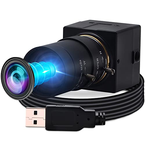 2MP USB Camera Manual Optical Zoom 5-50MM Lens with Sony IMX323 Sensor,1080P USB Camera H.264 Format Low Light Correction for Desktop Laptop,Streaming Calling Computer Camera(2MP-SFV-5-50mm)