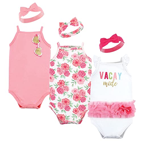 Baby Sleeveless Bodysuit and Headband Set, Vacay Mode, 3-6 Months
