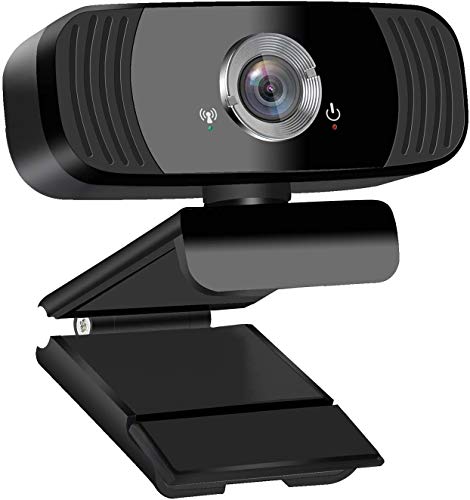 1080P Webcam with Microphone, Plug and Play USB 2.0 Desktop Laptop Computer Web Camera with Auto Light Correction, for Video Streaming, Conference, Game,Study